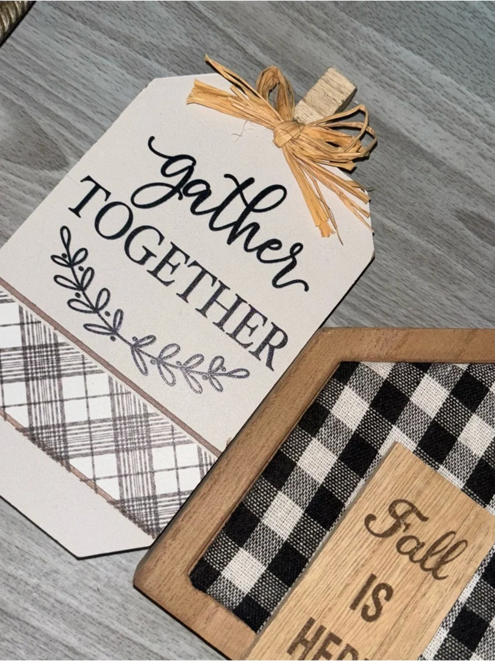 Seasonal Fall Tabletop Signs
